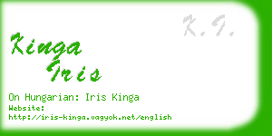 kinga iris business card